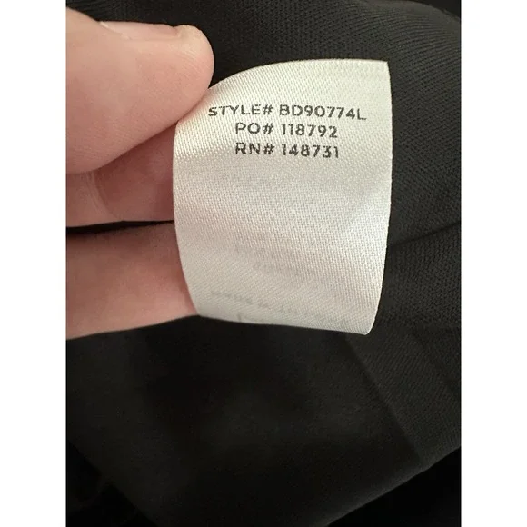 NEW Lulus Black Bodycon Midi Dress Sexy LBD L Large Ruched Side Women's Cocktail - Picture 12 of 12